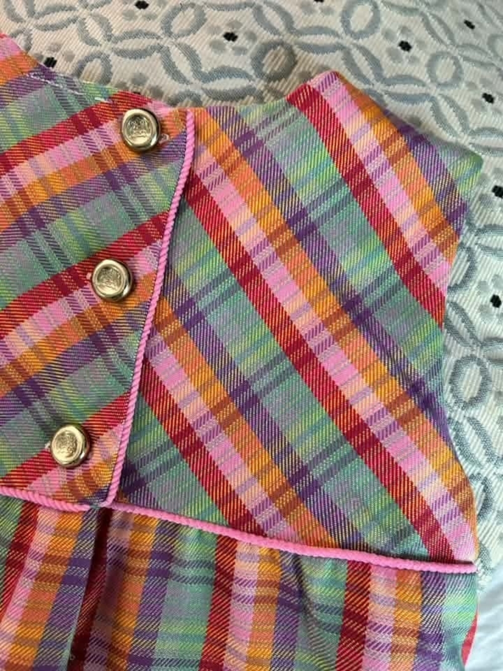 The Beaufort Bonnet Co Plaid Fall Dress Size 8 - Picture 4 of 4